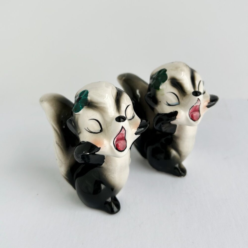 Vintage Skunk Salt & Pepper Shakers